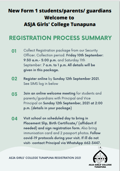 Asja form 1 registration 2021